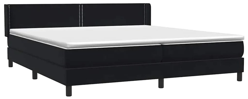 BOX SPRING ΚΡΕΒΑΤΙ ΜΕ ΣΤΡΩΜΑ ΜΑΥΡΟ 180X220 CM ΒΕΛΟΥΔΙΝΟ 3318083