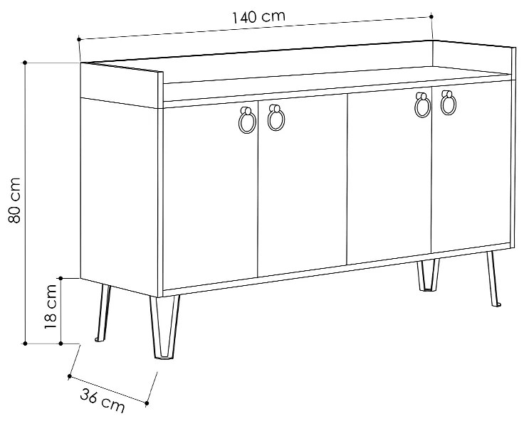 ΜΠΟΥΦΕΣ DEA MEGAPAP ΧΡΩΜΑ ΦΥΣΙΚΟ ΟΞΙΑΣ - ΑΝΘΡΑΚΙ 140X36X80ΕΚ.