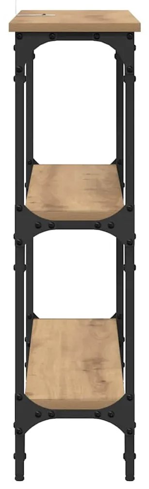vidaXL Τραπέζι κονσόλας με ράφι artisan δρυς 100 x 22.5 x 75 εκ