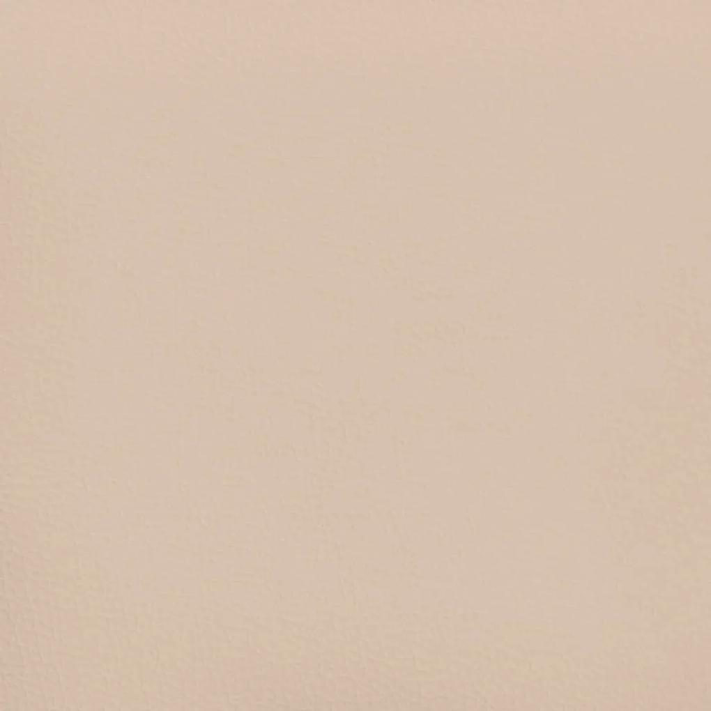 Πλαίσιο Κρεβατιού Boxspring Καπουτσίνο 200x200εκ. Συνθετ. Δέρμα - Καφέ