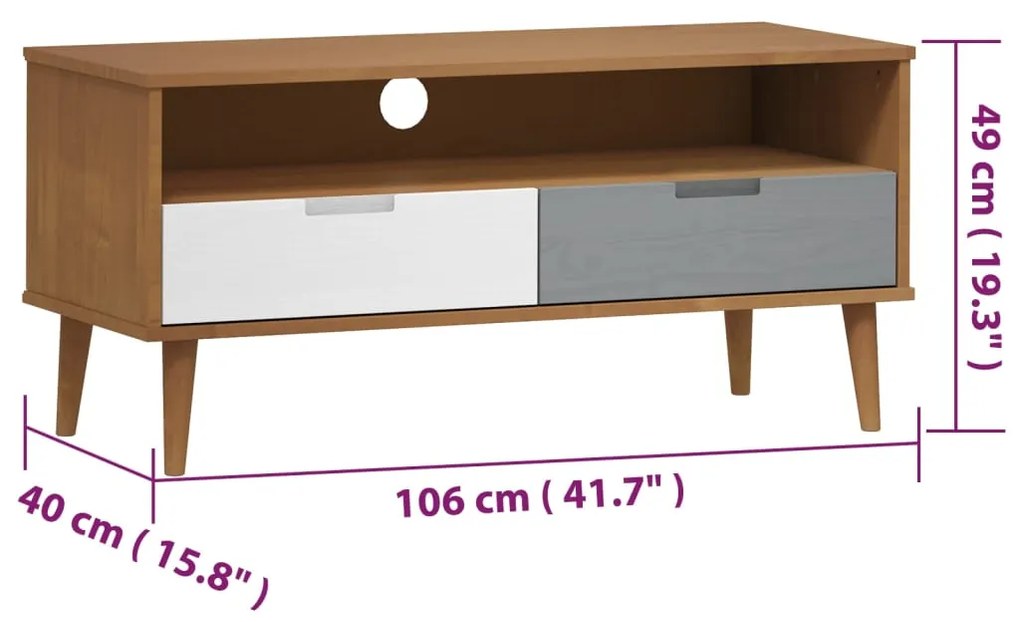 ΈΠΙΠΛΟ ΤΗΛΕΟΡΑΣΗΣ MOLDE ΚΑΦΕ 106X40X49 ΕΚ. ΜΑΣΙΦ ΞΥΛΟ ΠΕΥΚΟΥ 350531