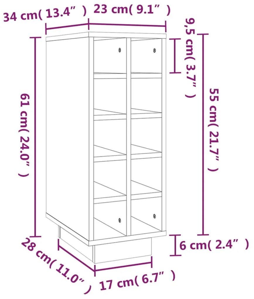 ΚΑΒΑ ΚΡΑΣΙΩΝ 23 X 34 X 61 ΕΚ. ΑΠΟ ΜΑΣΙΦ ΞΥΛΟ ΠΕΥΚΟΥ 820971