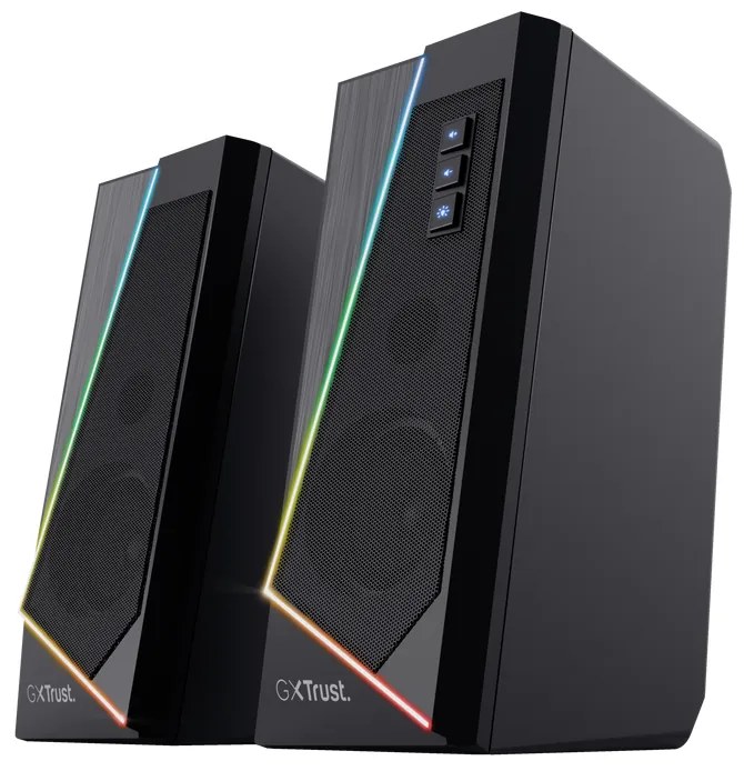 Trust TR-24070 GXT 609 Zoxa RGB Ηχεία Υπολογιστή 2.0 με RGB Φωτισμό και Ισχύ 12W σε Μαύρο Χρώμα