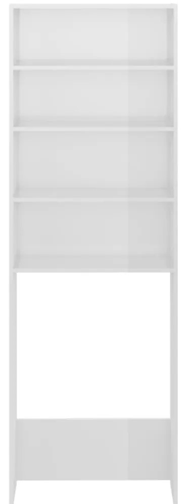 vidaXL Ντουλάπι Πλυντηρίου Γυαλιστερό Μαύρο 64 x 24 x 190 εκ.