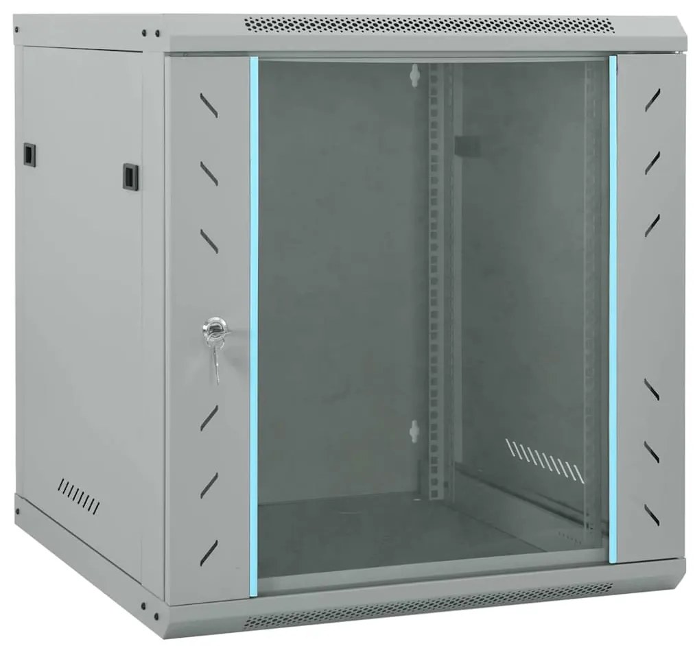 vidaXL Ντουλάπα δικτύου με αποθήκευση Γκρι 60 x 45 x 65 εκ Ατσάλι