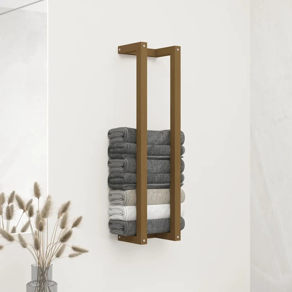 vidaXL Πετσετοκρεμάστρα Καφέ μελί 23x18x90 εκ. από Μασίφ Ξύλο Πεύκου