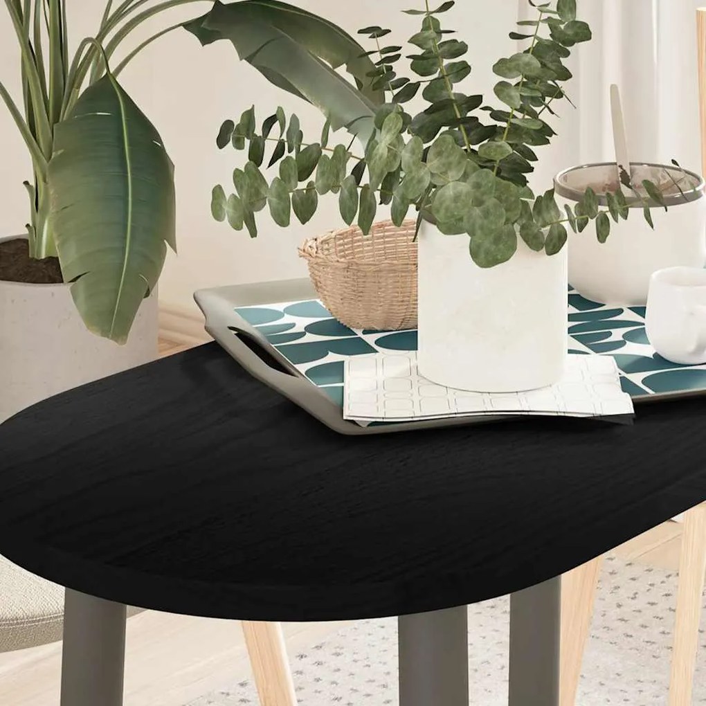 vidaXL Επιτραπέζια επιφάνεια Σκούρο Καφέ 80x40x2 εκ. Ξύλο Δρυός Οβάλ