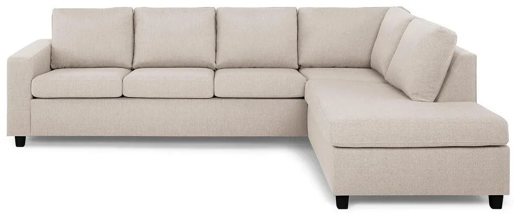 Γωνιακός Καναπές Scandinavian Choice C166, Μαύρο, Beige, 287x199x79cm, Πόδια: Πλαστική ύλη | Epipla1.gr