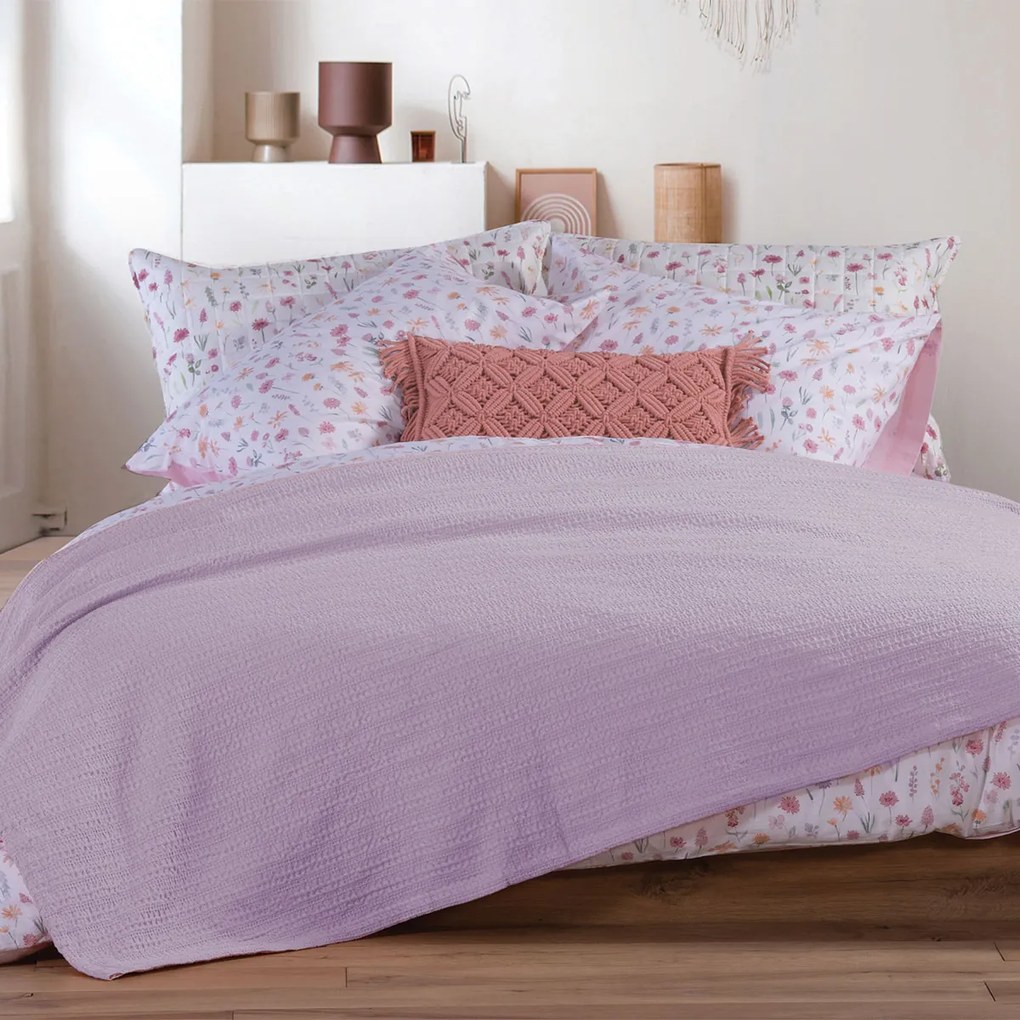 Κουβέρτα Πικέ Υπέρδιπλη (220x240) Nef-Nef Homeware Cool Purple