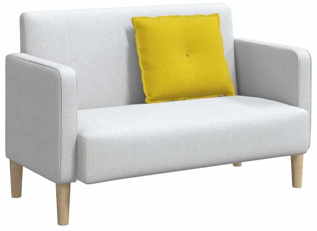 vidaXL Μαξιλάρι Πλάτης Κίτρινο 60 x 50 cm Υφασμάτινο Κορντουρά