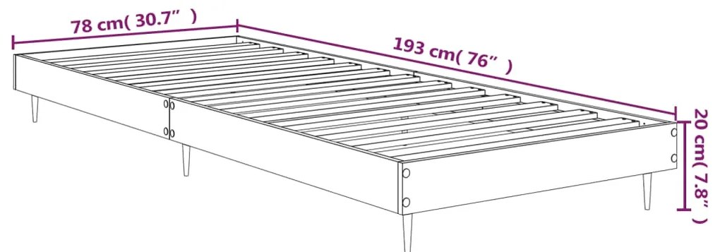 ΠΛΑΙΣΙΟ ΚΡΕΒΑΤΙΟΥ ΛΕΥΚΟ 75 X 190 ΕΚ. ΑΠΟ ΕΠΕΞΕΡΓΑΣΜΕΝΟ ΞΥΛΟ 832309