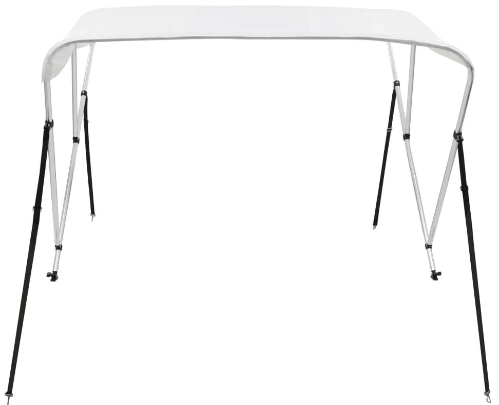 vidaXL Τέντα Σκάφους με 3 Αψίδες Λευκή 183 x 140 x 137 εκ.