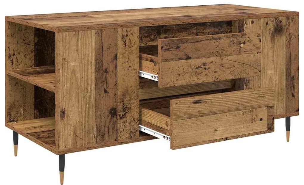 vidaXL Τραπεζάκι σαλονιού with Drawer Παλαιό ξύλο 102 x 44.5 x 50 εκ