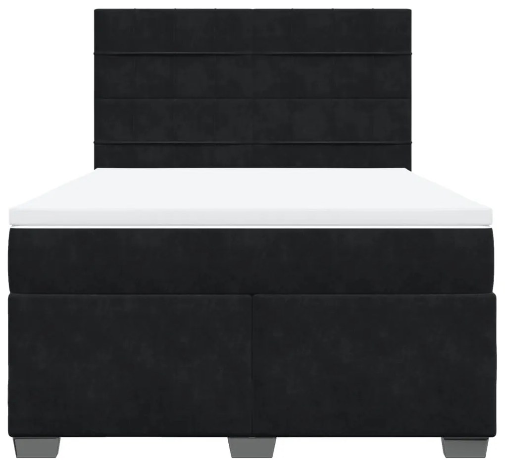 ΚΡΕΒΑΤΙ BOXSPRING ΜΕ ΣΤΡΩΜΑ ΜΑΥΡΟ 160X200 ΕΚ. ΒΕΛΟΥΔΙΝΟ 3290956