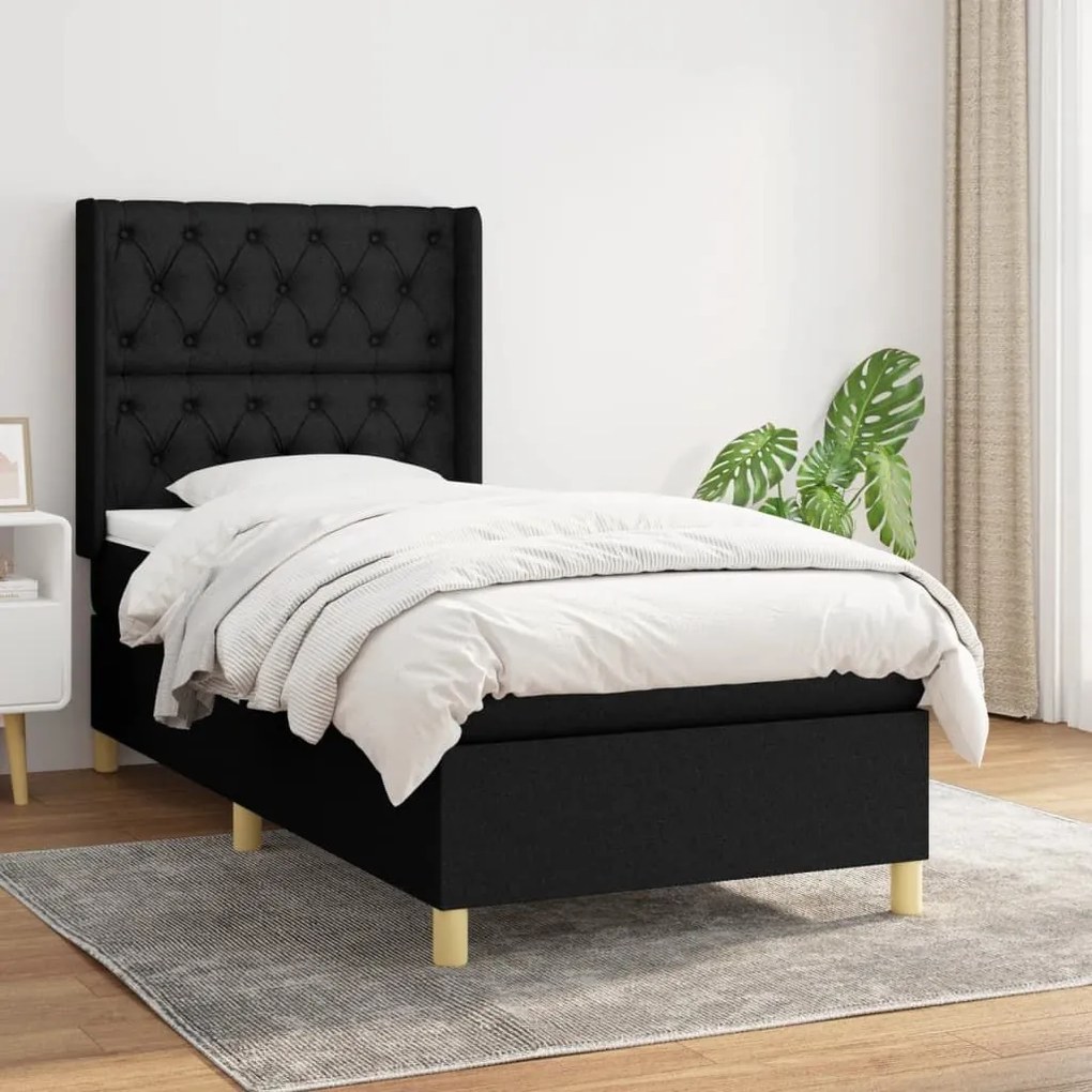 ΚΡΕΒΑΤΙ BOXSPRING ΜΕ ΣΤΡΩΜΑ ΜΑΥΡΟ 80 X 200 ΕΚ. ΥΦΑΣΜΑΤΙΝΟ 3132187