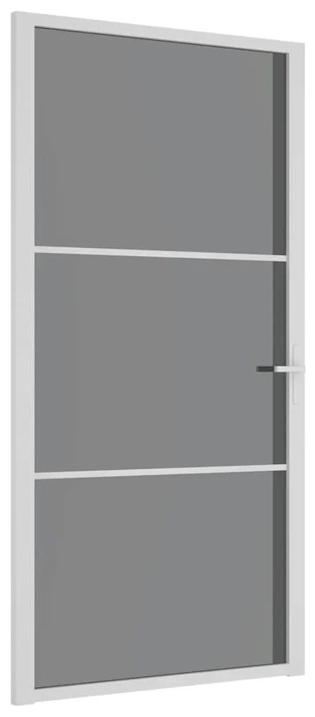 vidaXL Εσωτερική Πόρτα 102,5x201,5 εκ. Λευκή ESG Γυαλί και Αλουμίνιο