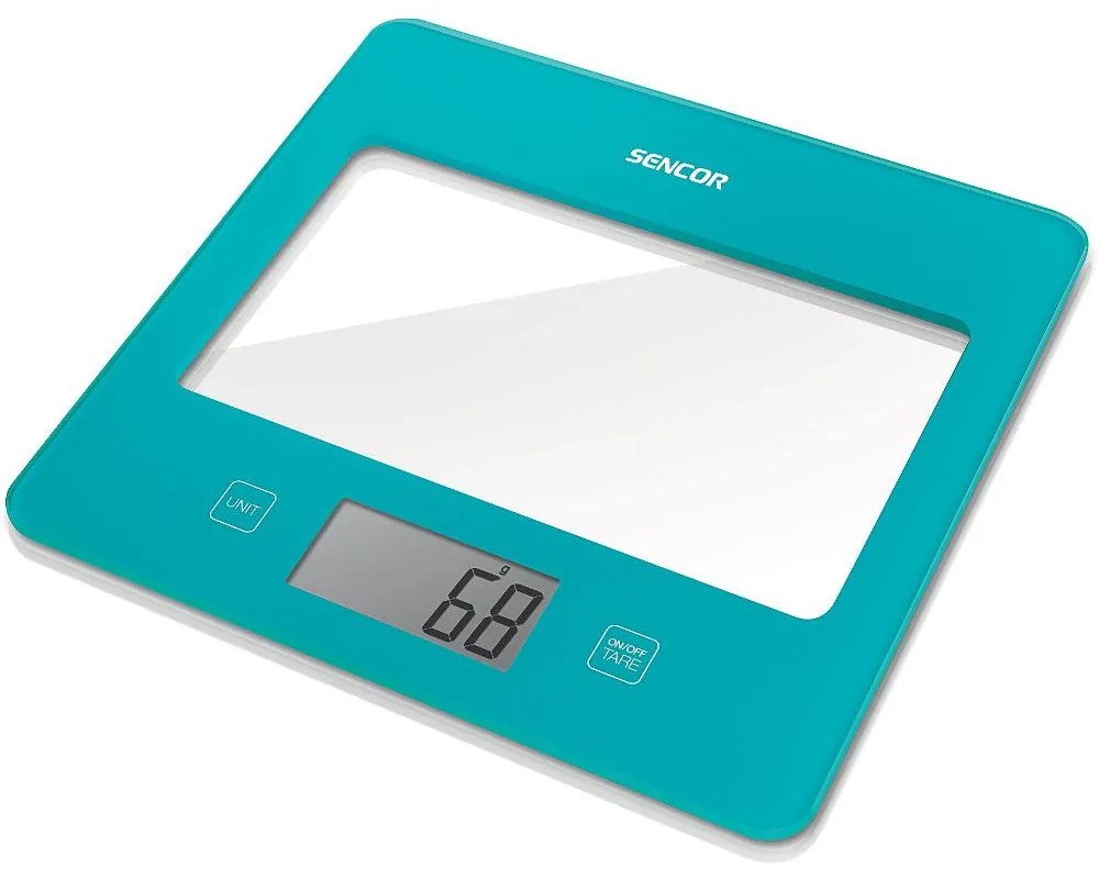 Ζυγαριά Κουζίνας 5kg UltraSlim Glass Sencor SKS 5037TQ Τιρκουάζ