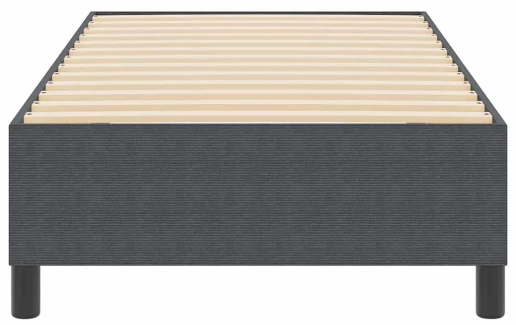 vidaXL Κρεβάτι με ελατήρια Σκούρο γκρι 90 x 190 cm Βελούδο