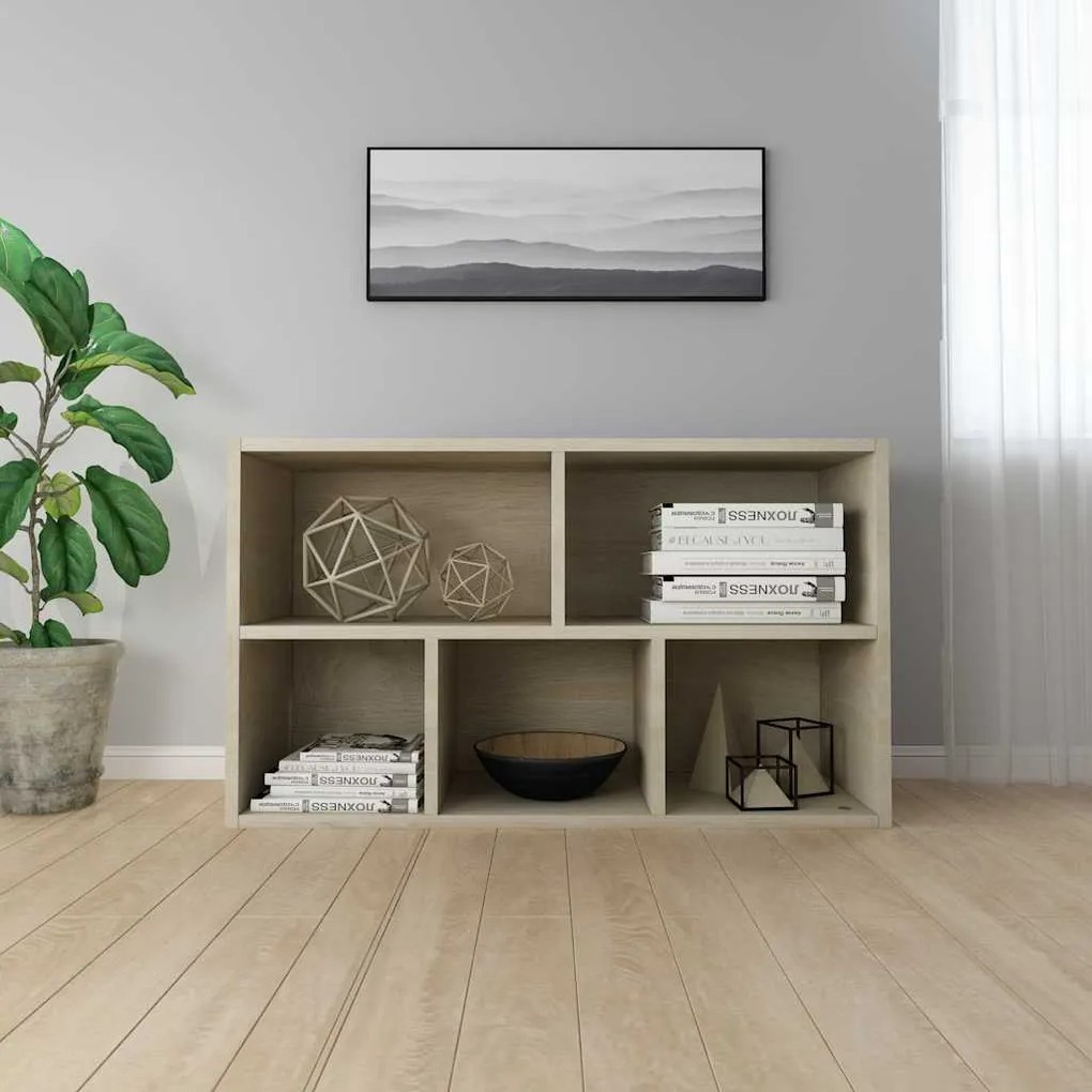 vidaXL Ραφιέρα / Βιβλιοθήκη Sonoma Δρυς 50x25x80 εκ. από Επεξ. Ξύλο