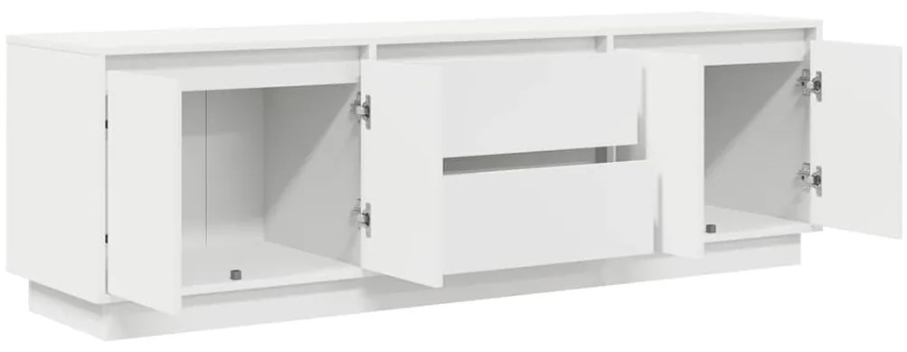 vidaXL Ντουλάπι Τηλεόρασης με LED Λευκό 160,5x41x50 εκ.