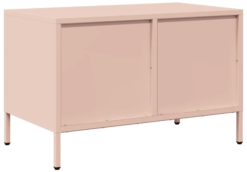vidaXL Έπιπλο Τηλεόρασης Ροζ 68 x 39 x 43,5 εκ. Χάλυβας Ψυχρής Έλασης