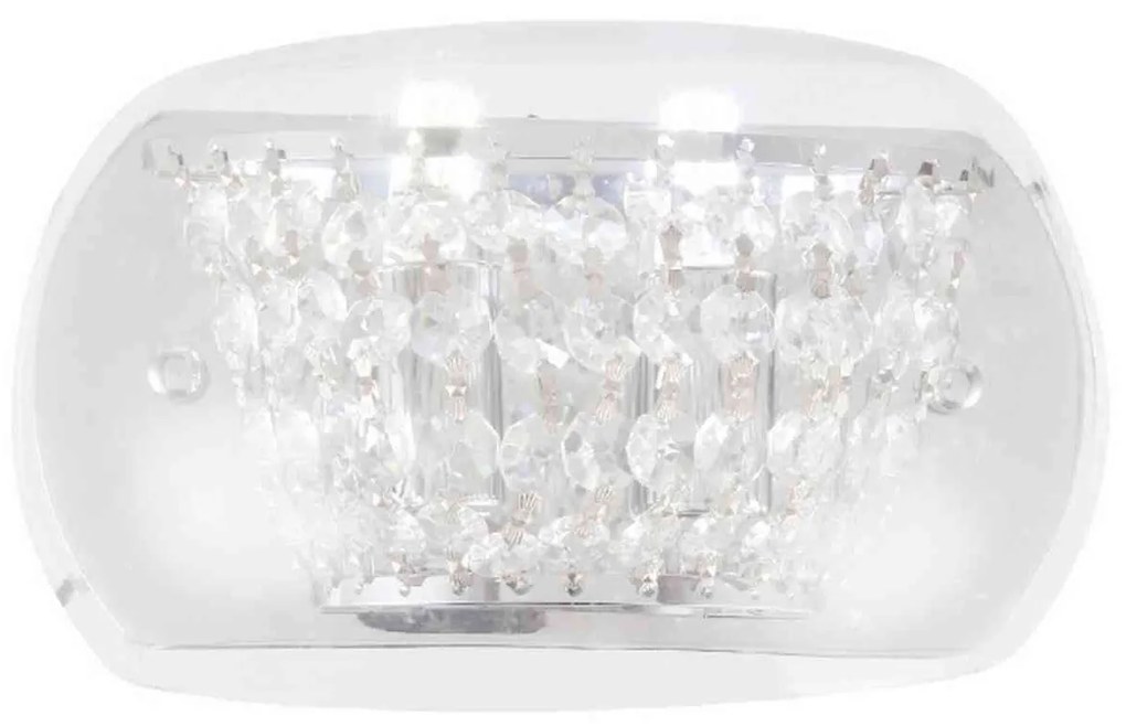 Φωτιστικό Τοίχου Crystal FW5041 Chrome Crystal, Metal