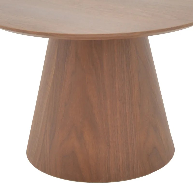 Τραπέζι σαλονιού Kayano pakoworld καρυδί mdf Φ60x40εκ