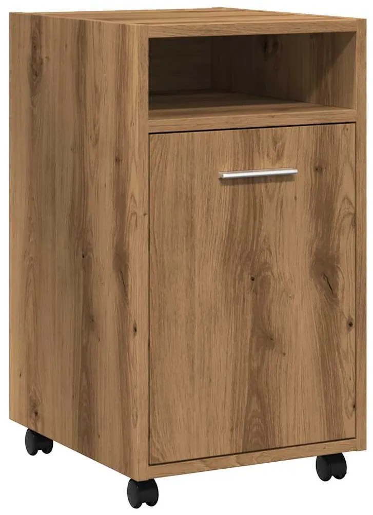 vidaXL ντουλάπι  με ροδάκια Artisan Oak 33x38x60 cm Κατασκευασμένο ξύλο