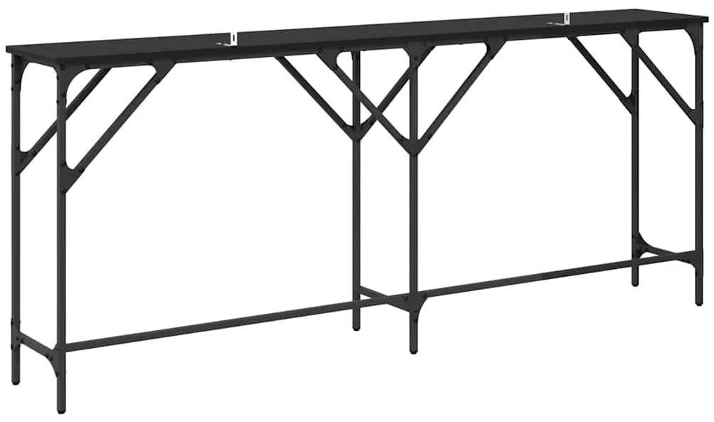 vidaXL Τραπέζι κονσόλας Μαύρη δρυς 180 x 29 x 75 εκ Επεξεργασμένο ξύλο