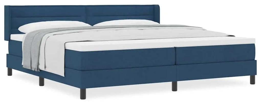 vidaXL Κρεβάτι box spring με στρώμα με στρώμα Μπλε 200 x 200 cm