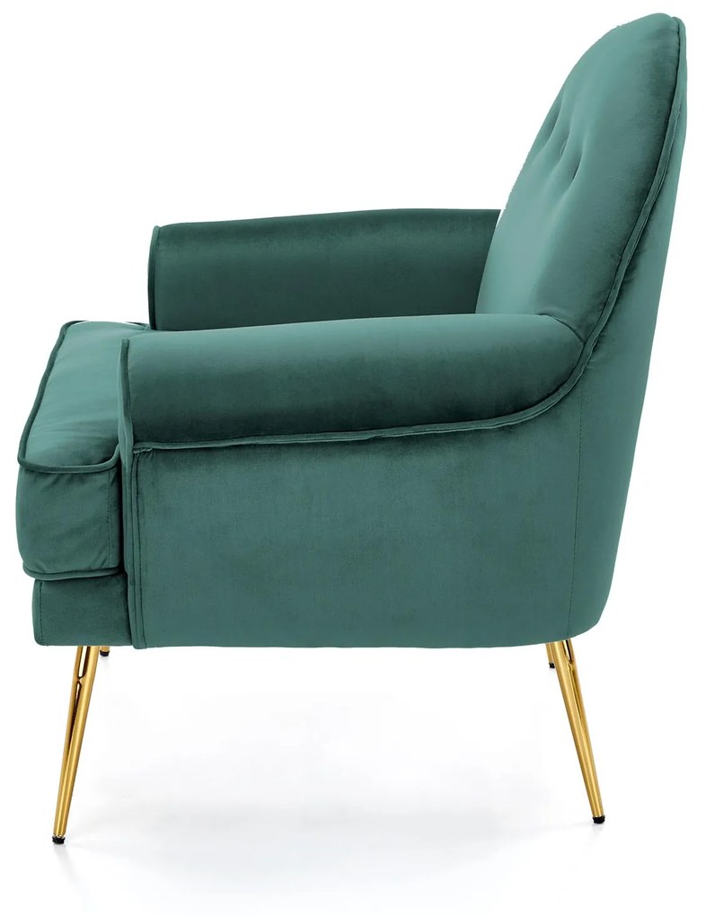 SANTI leisure armchair dark green / gold DIOMMI V-CH-SANTI-FOT-C.ZIELONY