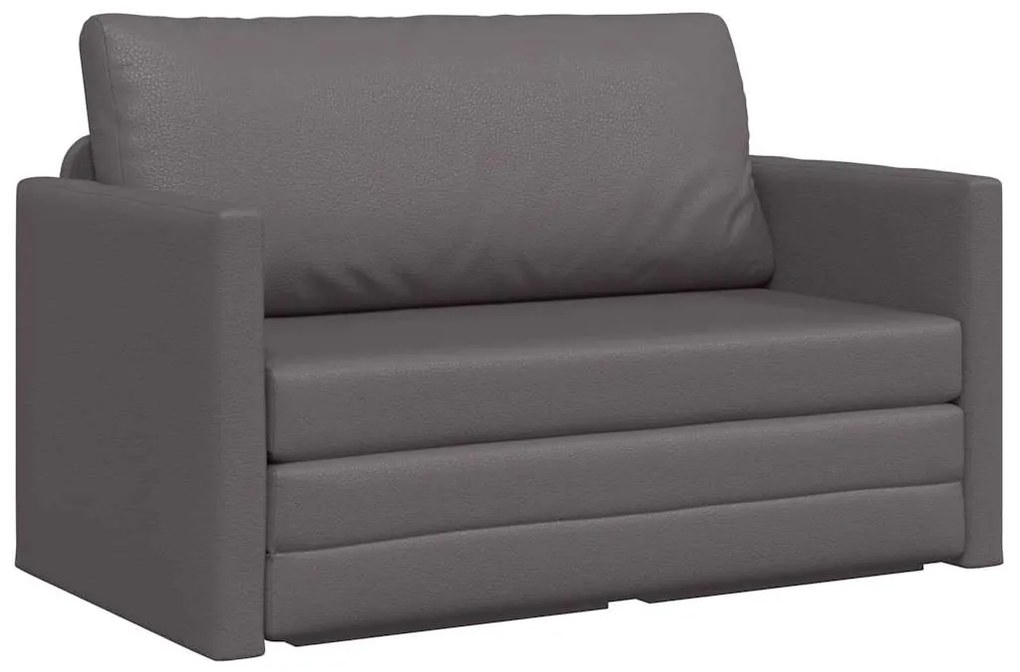 vidaXL Κρεβάτι καναπές Γκρι 124 x 71 x 78 εκ Δερματίνη