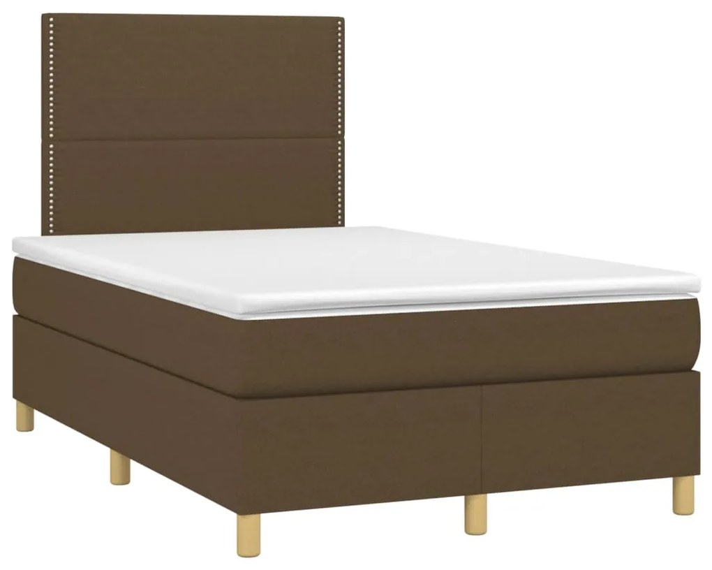 ΚΡΕΒΑΤΙ BOXSPRING ΜΕ ΣΤΡΩΜΑ ΣΚΟΥΡΟ ΚΑΦΕ 120X190 ΕΚ ΥΦΑΣΜΑΤΙΝΟ 3269926