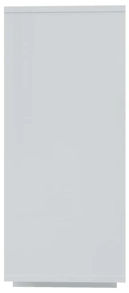 vidaXL Μπουφές Γυαλιστερός Λευκός 120 x 30 x 75 εκ. από Μοριοσανίδα