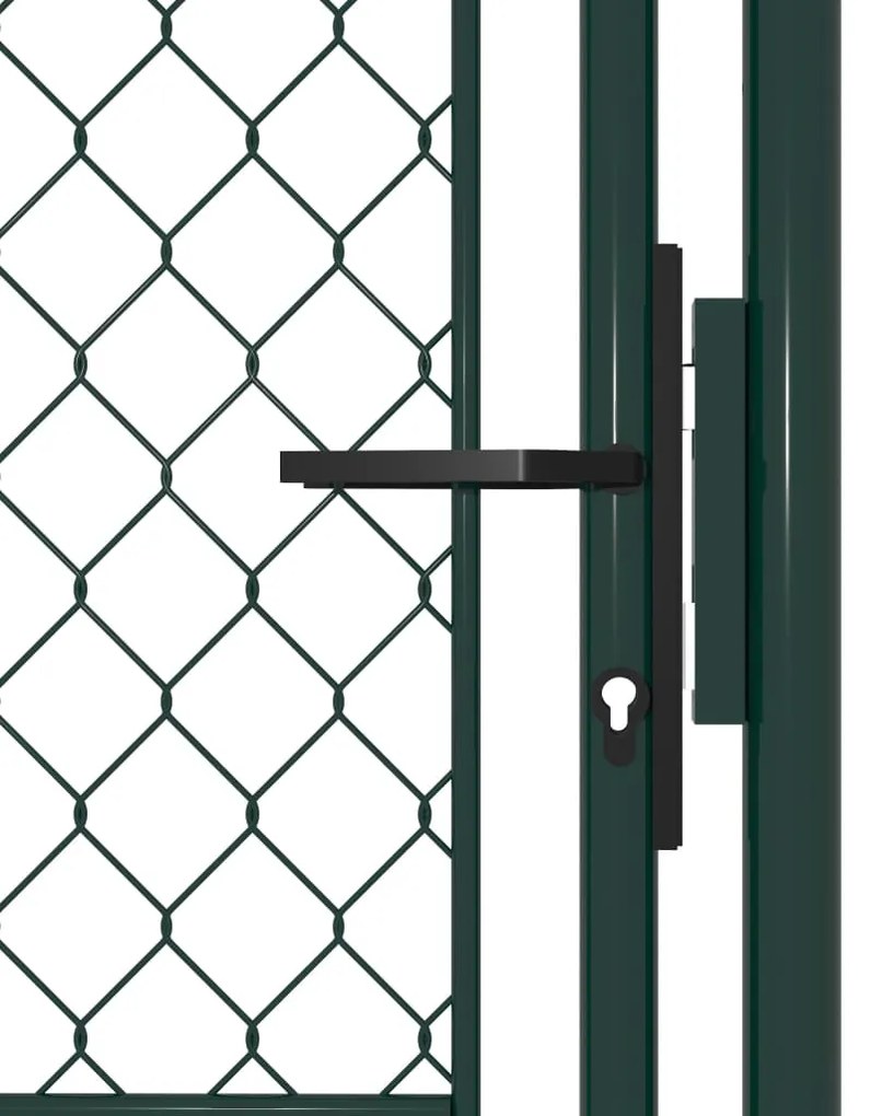 vidaXL Πόρτα Κήπου Πράσινη 100x150 εκ. από Ατσάλι