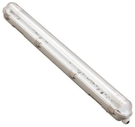 Στεγανό Φωτιστικό για LED Tube 1X0.60M Πλαστικό Γκρι 147-56060 Eurolamp 147-56060 Γκρι