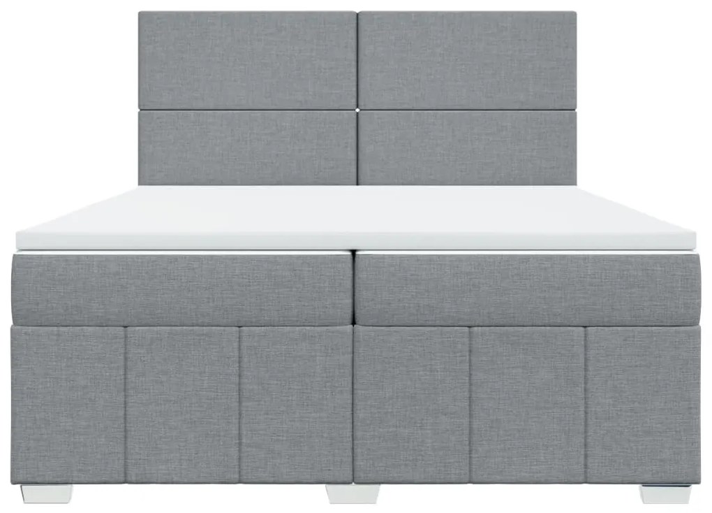 ΚΡΕΒΑΤΙ BOXSPRING ΜΕ ΣΤΡΩΜΑ ΑΝΟΙΧΤΟ ΓΚΡΙ 200X200 ΕΚ. ΥΦΑΣΜΑΤΙΝΟ 3291768