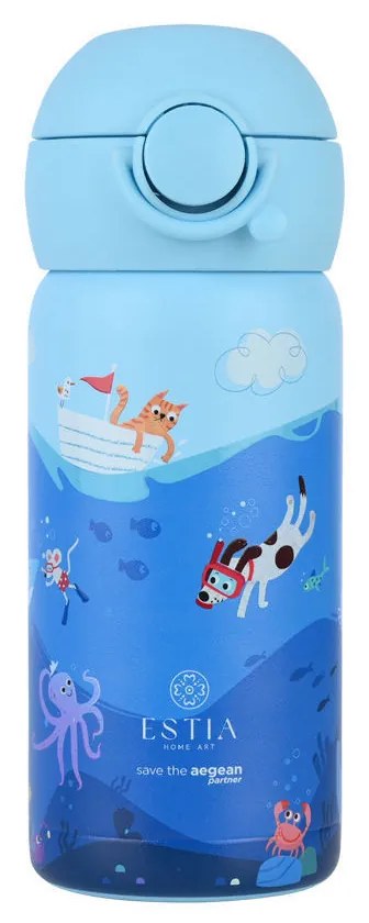 Παγούρι - Θερμός 350ml Με Καλαμάκι Estia Save The Aegean Ocean Play 01-33040
