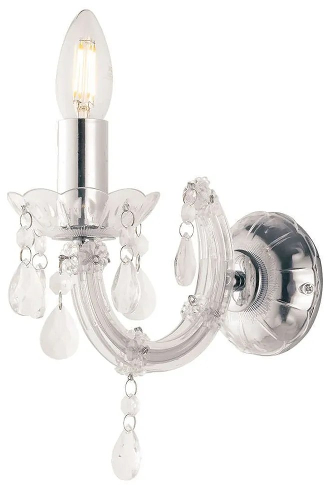 Φωτιστικό Τοίχου - Απλίκα Houston I-HOUSTON-AP TR 1xE14 22x21cm Clear Luce Ambiente Design