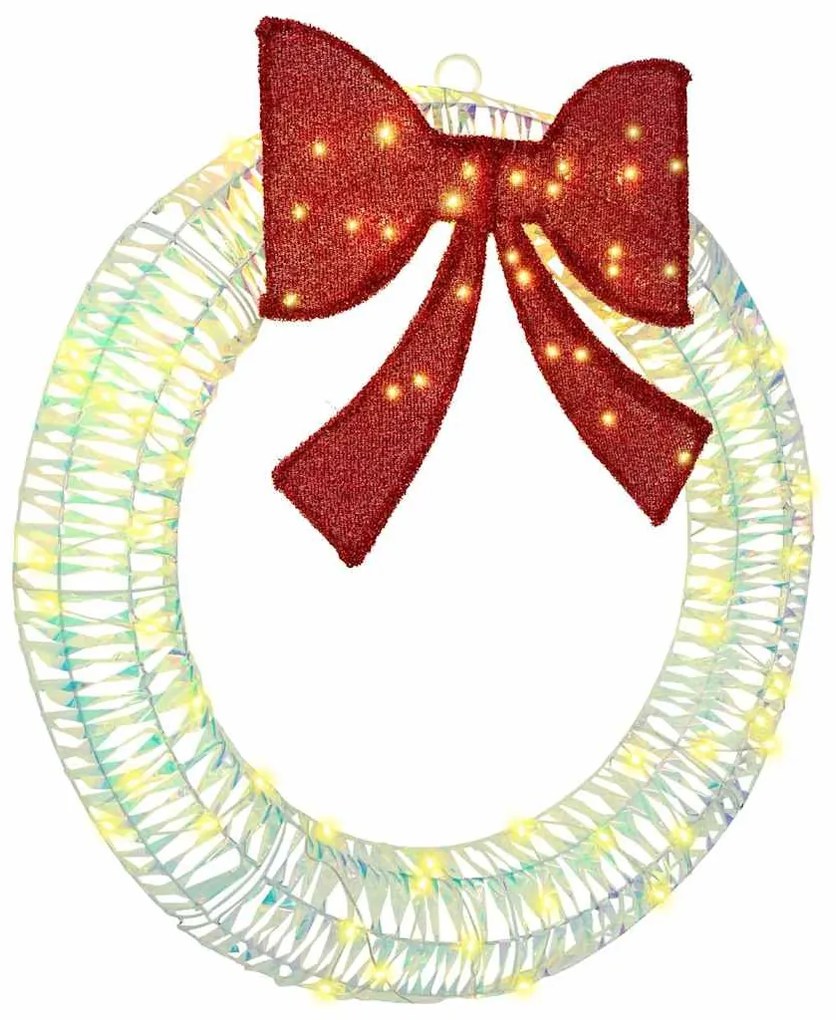 vidaXL Στεφάνι με 80 LED Θερμό λευκό 90 cm PET