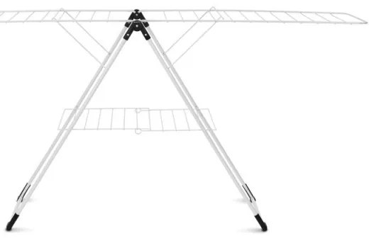Στεγνωτήριο ρούχων Brabantia 90300182, σχήμα Τ, 20 m, ανθεκτικό στη διάβρωση, ρυθμιζόμενα φτερά, ράφι στεγνώματος, λευκό