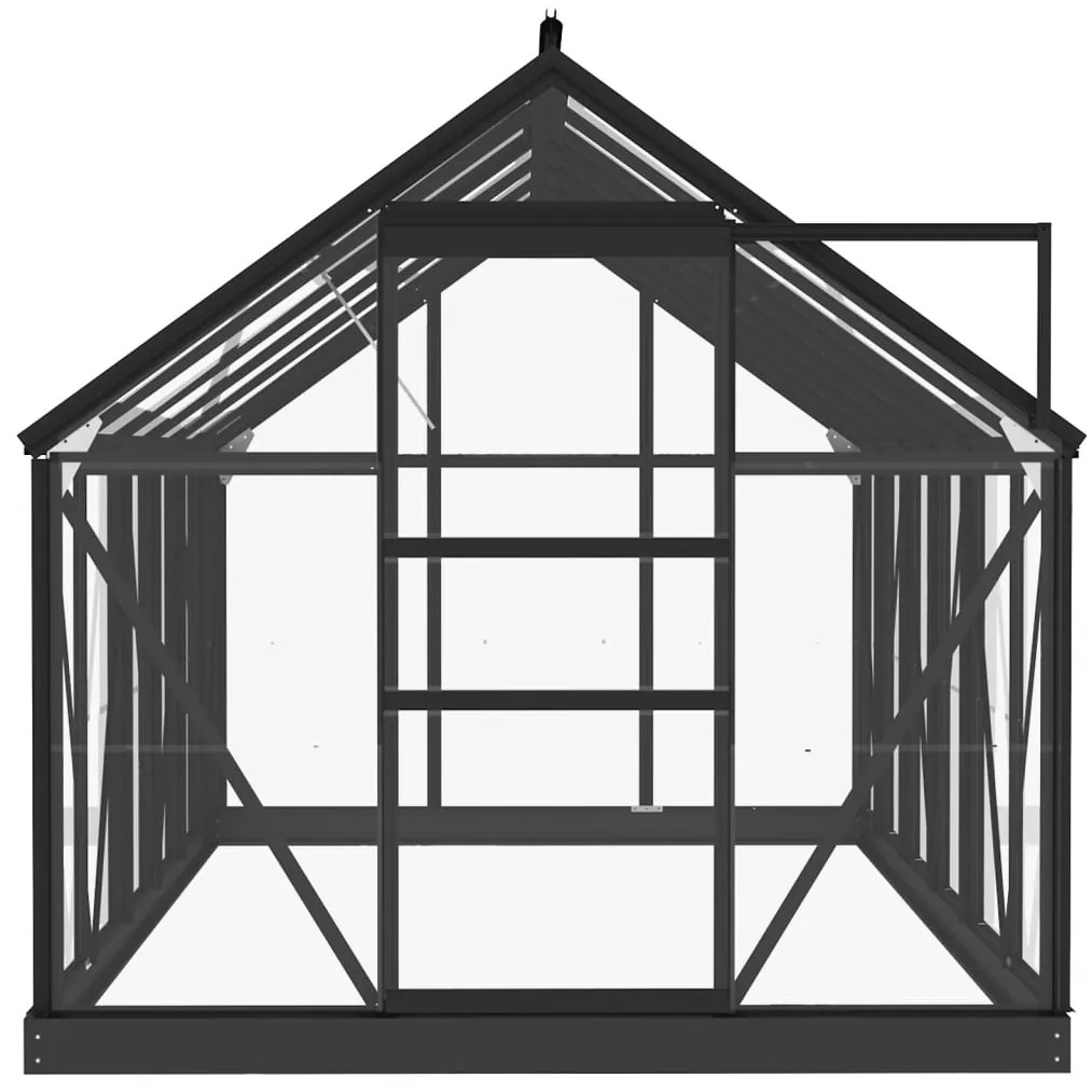 vidaXL Θερμοκήπιο Γυάλινο Ανθρακί 155 x 298 x 191 εκ. από Αλουμίνιο