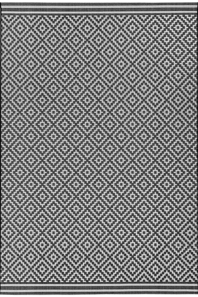 Χαλί Patio 12 Diamond Mono Black-White Asiatic London 160X230cm