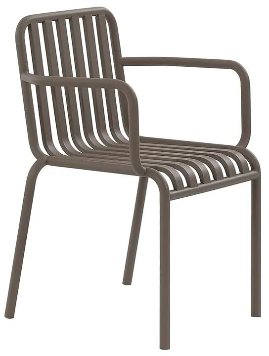 WOODWELL Ε5490,2MODIAL Πολυθρόνα Μέταλλο Βαφή Cappuccino 58x42x80cm Ε5490,2