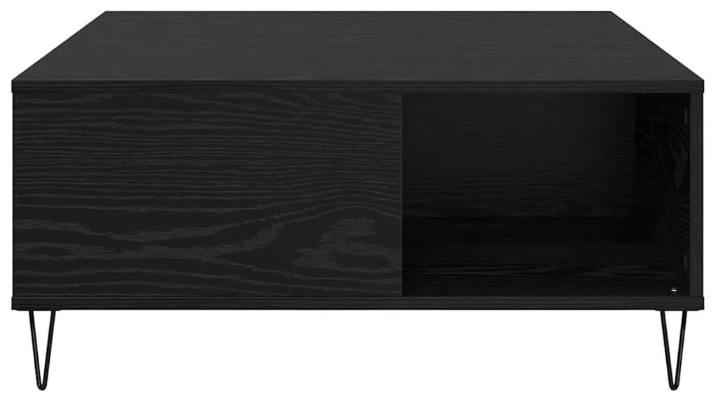 vidaXL Τραπεζάκι σαλονιού Μαύρη δρυς 80 x 80 x 36.5 εκ