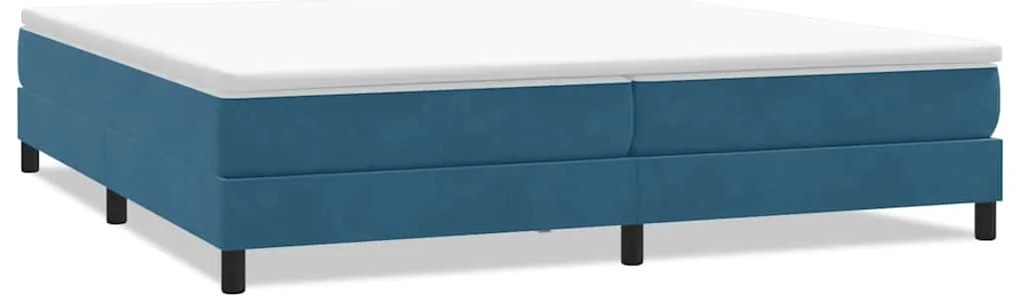 vidaXL Κρεβάτι Boxspring χωρίς Στρώμα Σκούρο Μπλε 200x220 εκ Βελούδινο