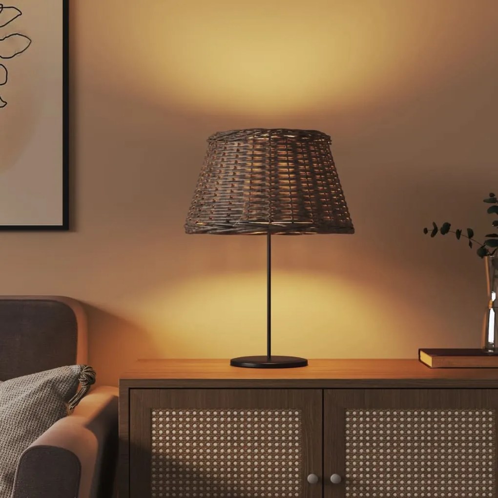vidaXL Καπέλο Φωτιστικού Καφέ Ø50x30 εκ. από Wicker