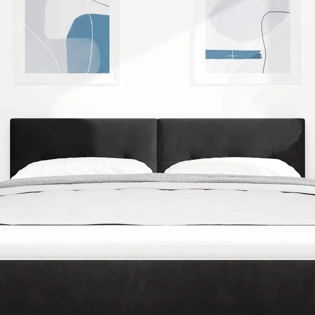 vidaXL Κεφαλάρι Επιτοίχιο με κεφαλάρι Μαύρο 160 cm Βελούδο