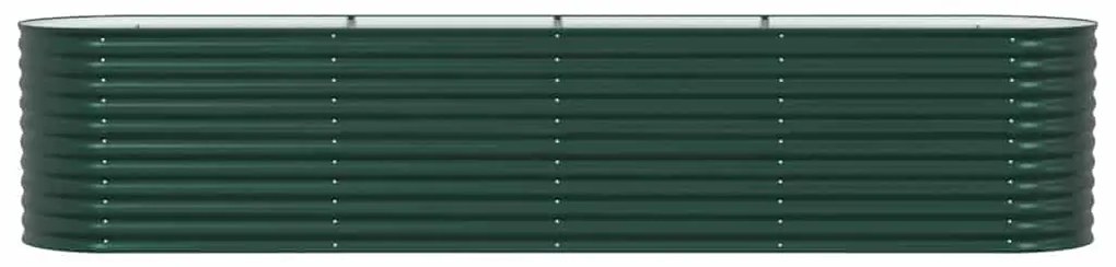 vidaXL Υπερυψωμένη Ζαρντινιέρα Πράσινο 400 x 80 x 81 cm Ατσάλι