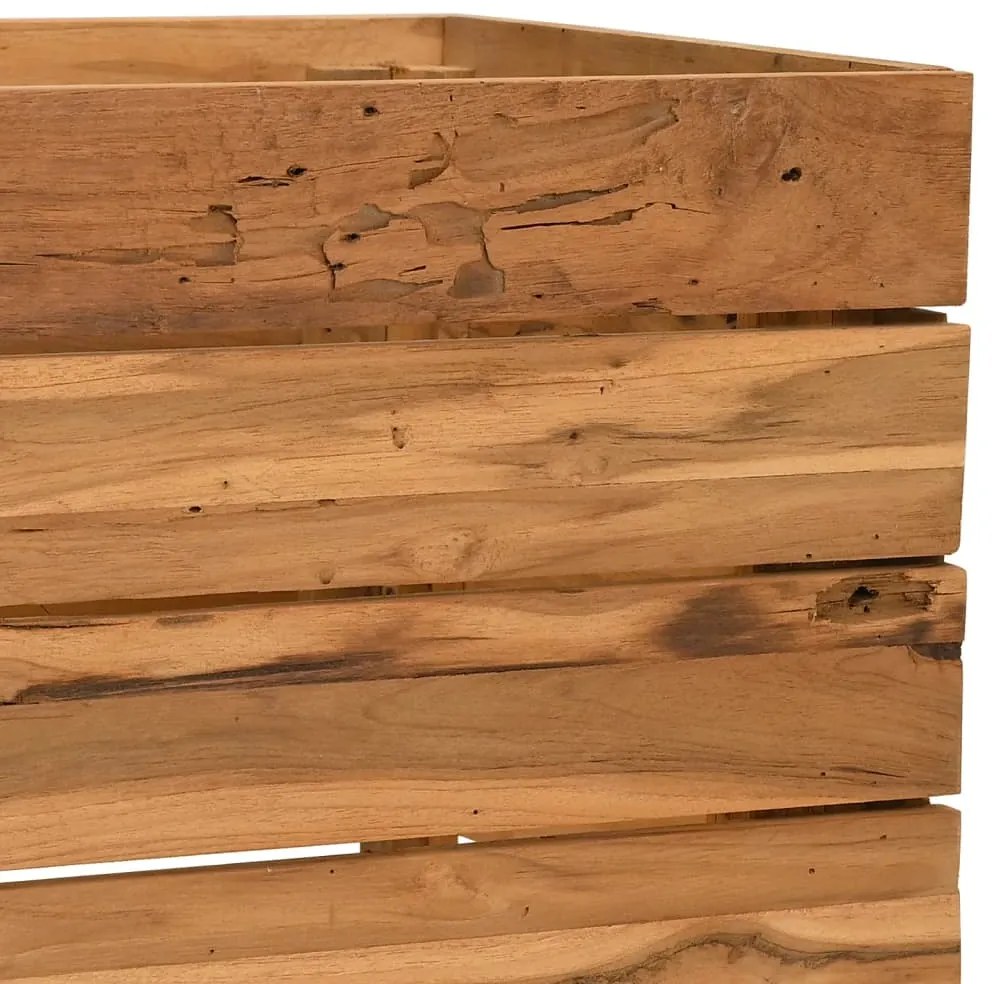 vidaXL Ζαρντινιέρα Υπερυψωμένη 100x40x38 εκ. Ανακυκλ. Ξύλο Teak/Ατσάλι